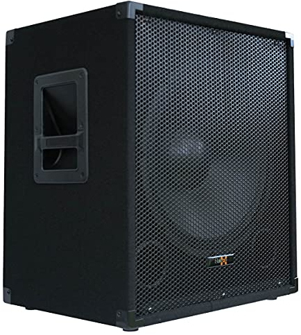 E-Lektron SUB-Q38A PA-Subwoofer Aktiv 15/38cm Bass Lautsprecher Box mit integrierter Endstufe 600W-Peak