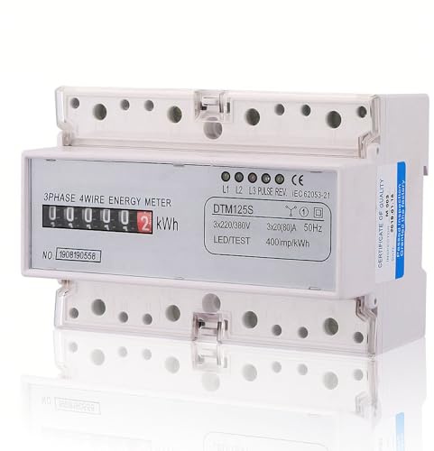 Compteur d'énergie électrique Consommation d'énergie Compteur d'énergie électrique numérique Compteur triphasé KWh 20-80A 220/380V