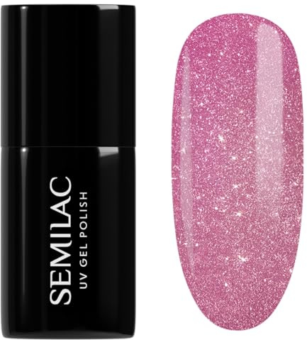 SEMILAC Gel Nail Polish 331 Blink Pink - Full Coverage Gel Polish - Soak Off Easy To Use LED/UV Nail Lamp - Long Lasting Manicure and Pedicure up to 3 weeks