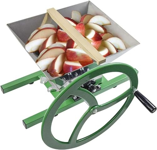 Fruit and Apple Crusher - 7L Stainless Steel Manual Juicer Grinder, Fruit Scratter Pulper for Wine and Cider Pressing