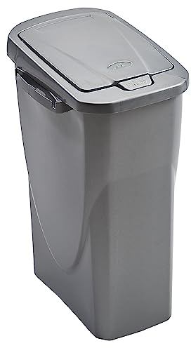 eacommerce - Pattumiera per raccolta differenziata Componibile in Plastica | Sistema di Aggancio Facilitato | Ideale per Casa e Giardino | Antracite 40 Litri