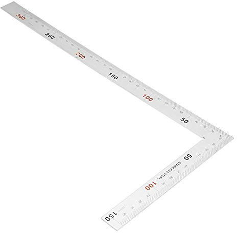 Escuadra de Carpintero Acero Inoxidable 500x250 Mm Regla de ángulo Recto de 90 Grados Marco de Acero Cuadrado Herramienta de Medición de Fácil Lectura Profesional Ángulo de Regla