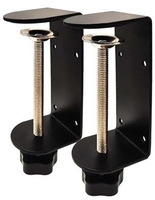 Jhanw 7,6 cm C-Klemme mit vier kleinen Löchern auf der Rückseite, 2 Stück, verstellbare Schreibtisch-C-Klemmen für Bereich 0,9 cm ~ 8,6 cm, vielseitige Klemme für Bremse, Teilemontage, Befestigung,