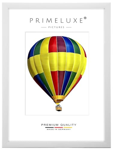 PrimeLuxe Cadre photo en bois 60 x 70 cm (Dimension de l'image) en Pin-Blanc | Couleur et taille sélectionnables | pour affiches | Puzzle | collage de photos