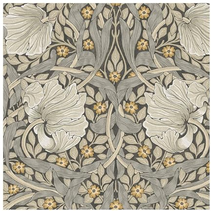 Papier peint intissé William Morris Pimpernel Grey 1005 x 52cm Gris | Revêtement Mural, Tapisserie | Ambiance Facile à poser et à enlever