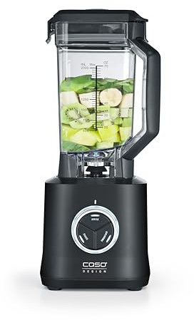 CASO PowerBlender B 2000 - Profi Standmixer, Testurteil: Sehr Gut, 30.000 U/min, bruchsicherer Tritan-Mixbehälter, BPA-frei, 8-fach Messer-System mit Titanbeschichtung, Schwarz