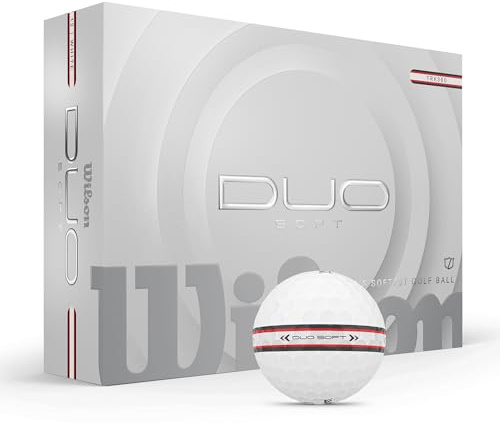 Wilson Duo Soft Golf Balls, White/Red