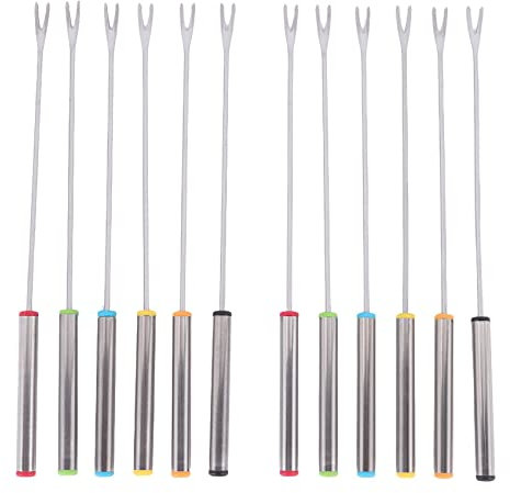 Kissmii Fondue Queso StoCke Fondue Set para Fabricantes de Queso Suizo, Horquillas de Fondue de Acero Inoxidable Asado