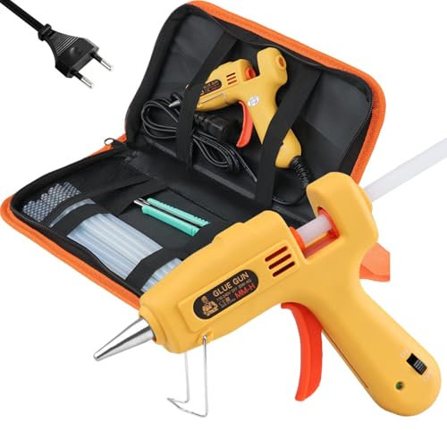 Pistola de Silicona Caliente,Pistola de Pegamento Caliente,20W Pistola de Pegamento,Mini Pistola de Silicona Caliente,Con barras de pegamento caliente y kit de herramientas para bricolaje y reparación