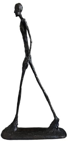 Siunwdiy Scultura in Bronzo Giacometti, Figura d'Arte Moderna Autentica, Pezzo da Collezione in Bronzo, Oggetto d'Arte per Collezionisti, Statua d'Arte Minimalista,Mann,60CM