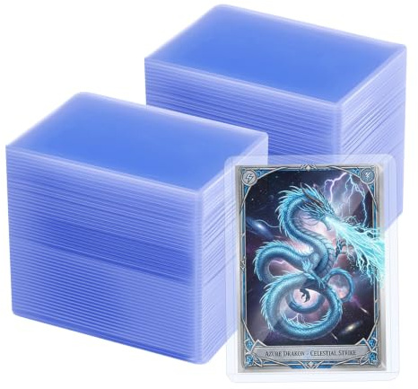 Tolesum 100 Pezzi Toploader 35pt per Carte da Collezione,3 x 4 Clear Regular Carte sleeve,Custodie per Carte da Collezione Protettive per Magic,Dimensioni Standard, MTG,YuGiOh