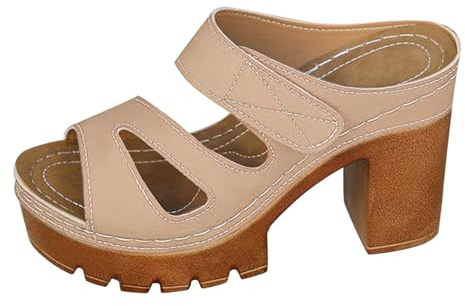 Sandales Femme Talon Bloc - Mules Femme Confortable Orthopédique | Ouvert Nu Pieds Plateforme Sandale Grande Taille Mule À Enfiler Chaussure Décontractée Nu Pieds Chic Sandalette