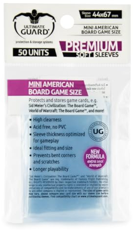 Ultimate Guard Premium Soft Sleeves für Brettspielkarten Mini American (50)
