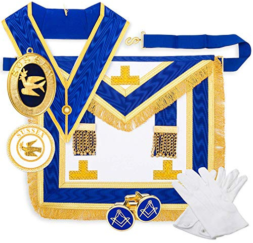 Masonic Regalia Craft - Grembiule provinciale in pelle di agnello, confezione da grembiule, Without a Case, XL