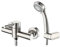 Ibergrif M12003 Mundo - Edelstahl Duscharmatur Set, Brausebatterie mit Duschkopf, Duschkopfhalter, und Brauseschlauch, Matt, Grau