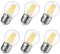 LVWIT 5.5W E27 Filament LED Edison Lampe G45, 2700K Warmweiß, Ersatz für 60W Glühlampe, ultrahell 806 lm, nicht dimmbar, Rustikalampe Filamentstil klar (6er Pack)