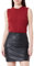 ICHI IHCOMANO Damen Rock Minirock mit Seitenverschuss Kunstlederoptik Slim fit, Größe:34, Farbe:Black (194008)