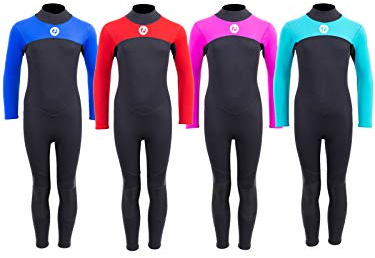 Two Bare Feet Kids 2.5mm Full Wetsuit for Boys & Girls – Neoprene Summer Wet Suit for Swimming, Surfing & Watersports, Age 4-16