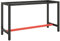 vidaXL Werkbankgestell Packtisch Arbeitstisch Tischgestell Tischfuß Werkbankfuß Werkbank Werkstatt Mattschwarz Mattrot 140x50x79cm Metall