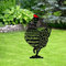 NOZEM Gartenstecker Huhn Gartendekoration Outdoor Garten Hinterhof Rasen Pfähle Metall Hen Yard Decor Geschenk Doppelseitiger Druck Dekoration (A, One Size)