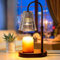 Candle Warmer Lamp with Timer - Dimmable Candle Heater Electric Melter Candle Lamp for Wax Jar Candles Flameless Burner Glass Lampshade Height Adjustable 2 Bulbs