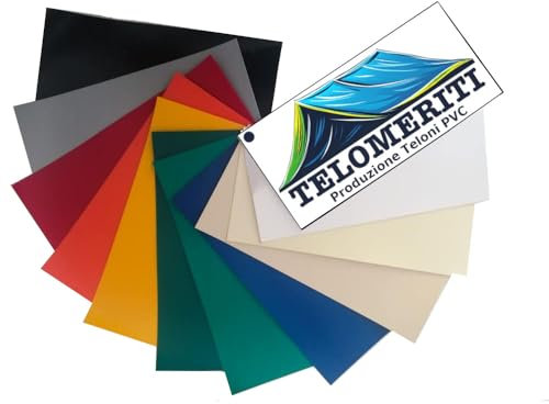 TELOMERITI® - Telo Telone su misura in PVC 650gr/mq con Occhielli in Alluminio, Tipo da Camion, Rinforzato, Impermeabile, Copritutto Da Esterno, Vari Colori, Varie Misure, Made in Italy