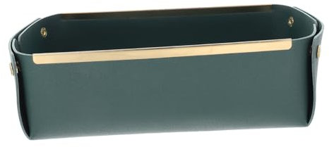 ROMISBABA Bandeja De Almacenamiento De Cuero Bandeja Para Artículos Caja De Cuero Para Guardar Joyas Para El Hogar