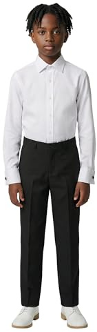 SIRRI Boys Slim Fit Formal 164 Black Trousers Adjustable Waist Party Dress Pants Size 3 Years UK