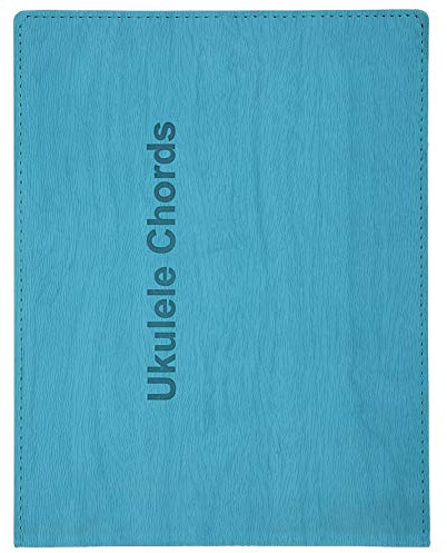 Tomotato Ukulele ackordsbok bärbar, 180 ackordfingrar för 12-serien (C till B), vikt 23 x 18 cm PU-material, nybörjare övningsverktyg med storlekstabell, tillbehör för musikinstrument