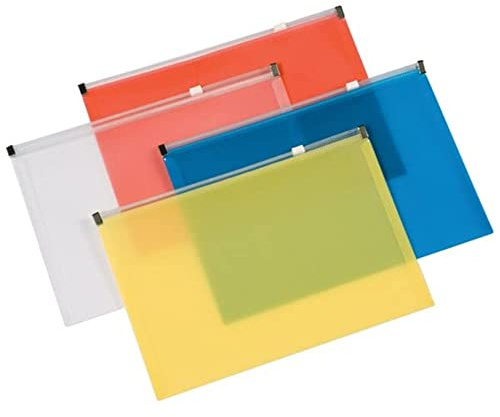 Q-Connect Document Zip Wallet A4 Assorted (20 Pack) KF16552