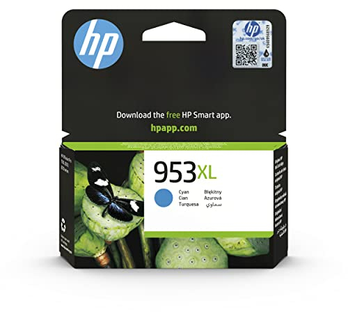 HP 953XL (F6U16AE) Original Druckerpatrone Blau mit hoher Reichweite für HP OfficeJet Pro 77xx, 82xx, 87xx