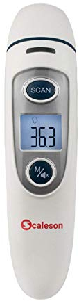 SCALESON S240 Kontaktloses infrarot Fieberthermometer/Ohrthermometer & Stirnthermometer/LCD Bildschirm/Speicherabruf/Fieberalarm