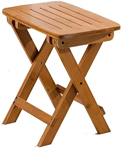 YRHH Duschhocker Haushaltshocker Multifunktionale Massivholz Bambus Klapp Garten Angeln-S