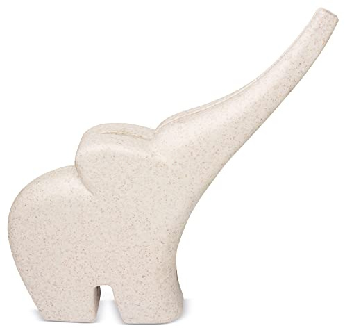 Hucha Cerdito Elefante de Fibra de Trigo con Suave Cuerpo. Huchas Originales pequeña Infantiles con tapón. Hucha Viaje Ligera y Resistente.