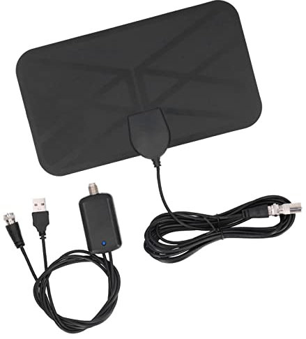 Aoutecen Antenne à gain élevé de 25 DBI, Haute résolution Maximum 980 miles Lecture HDTV Bonne compatibilité Antenne TV Numérique avec Amplificateur pour la Réception du Signal de télévision