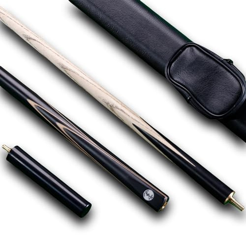 Sinsilvie 3/4 Jointed 57 Snooker Pool Cue with Cue Case and Extension,9.5mm Cup tip.Rosewood,Blackwood or Technology wood (A)