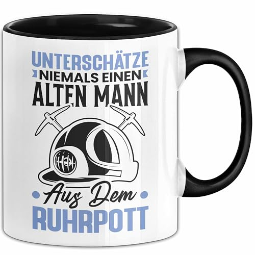 Ruhrpott Tasse Herz Bochum Kohle Heimat Bochum Stadt Dusiburg Kaffee-Becher (Schwarz)
