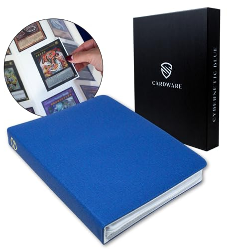 CARDWARE Premium Binder für Sammel- und Sammelkarten | 9 Pocket Sammelkartenalbum | 360 Seiten ladendes Taschenbinder für Yugioh, Pokemon, Magic: The Gathering und mehr (Cybernetic Blue)