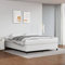 ShGaxin Boxspringbett Weiß 160x200 cm Kunstleder, Bett, Bettgestell, Jugendbett, Schlafzimmer Bett, Bed Frame 3121054