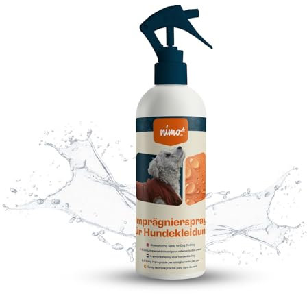 nimo® Spray impregnante per abbigliamento per cani | Impregnazione spray | Impermeabilizzazione contro umidità e sporco | Traspirante | Impregnazione per letti e coperte per cani