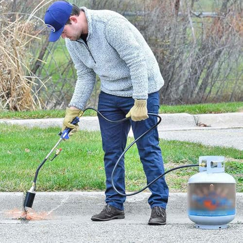 JXCCA Roundup Diserbante, Torcia Riscaldante, Bruciare Erbacce, Riparazione Stradale, Bruciare Maiali, Lanciafiamme, Dispositivo Bruciaerba, Riscaldatore con Impugnatura Bicolore