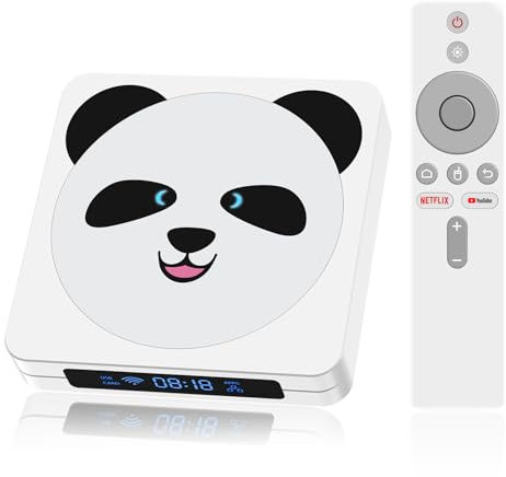 Puersit TV Box Android 12 avec télécommande Bluetooth, Allwinner H618 Quad-Core 64bit Arm Cortex A53 CPU, 2GB RAM 16GB RAM Supports 2.4GHz WiFi with 4K UHD and 100M LAN Ethernet