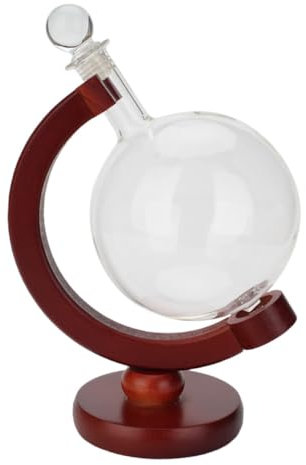 OKUMEYR Carafe Whisky Globe Avec Support Décanteur Verre Pour Whiskey Vodka Et Spiritueux Cadeau Élégant Fête Des Pères Anniversaires Et Bar