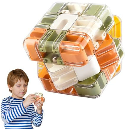 Large 3D Labyrinth Cube Puzzle, Engaging Brain Teaser Toy,Spatial Awareness Brain Training Toy for Stress Relief & Logic Development, Educational Focus Game Gift for Adults Teens (A)
