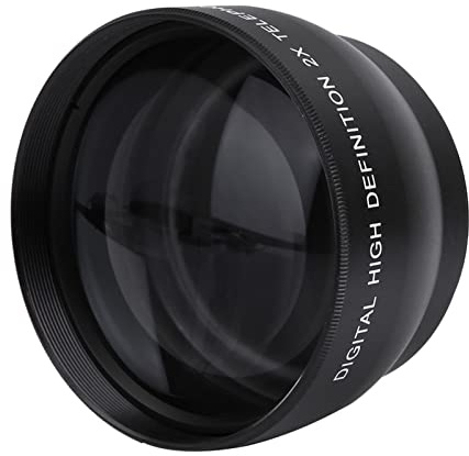 LUCKDANO 52mm 2X Telephoto Lens, HD Aluminum Alloy Professional Conversion Lens with 62mm Front Thread for 52mm Mount Camera