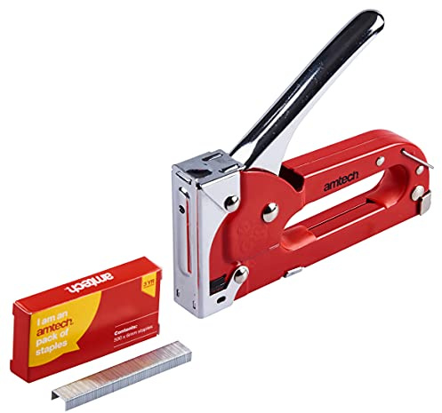 Amtech – Staple Gun, Versatile Use, Heavy-Duty Build, Practical Size Specification 4mm, Everyday Diy & Trade Applications