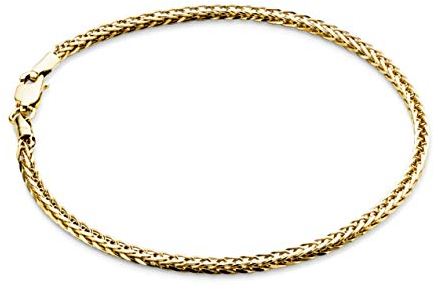 MIORE Damen Armband | echtes 9 Karat (375) Gelbgold | hautfreundlicher Damenschmuck Gold | Länge 19,5 cm | nachhaltiger, handgemachter Damen Schmuck