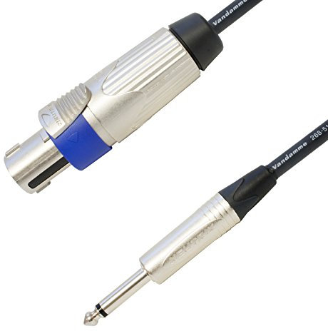*TOUR GRADE* Van Damme Speakon to Mono Jack PA Speaker Cable 2x1.5mm Conductor Size. Metal Neutrik Lead (3m)