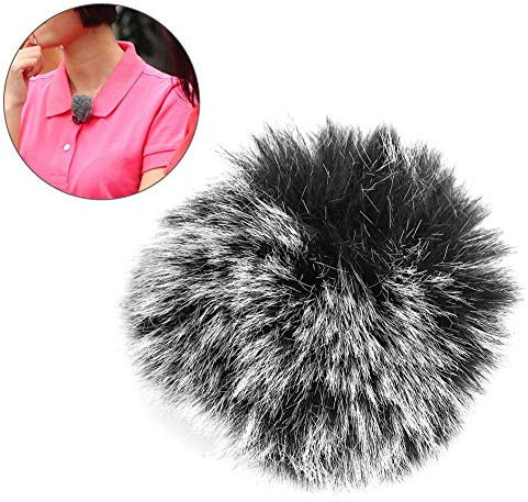 Lavalier Microphone Fur Cover Black Windscreen Windshield Muff for Wm6 WM8 M1