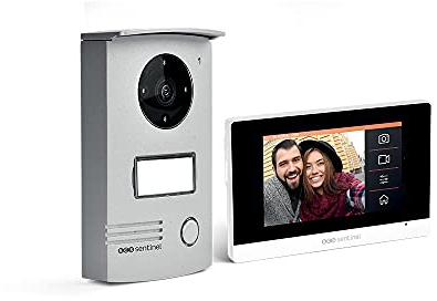 SCS Sentinel, PVF0040, drahtgebundene Video-Türsprechanlage, 2-Draht-Video-Türsprechanlage mit 4,3 „ Touchscreen, Türstation, Türklingel, Adapter, VisioDoor 4.3+, 5 Jahre Garantie.